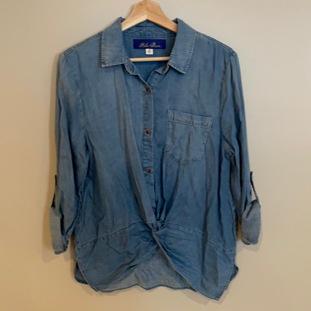 Francesca’s jean button up/tie front